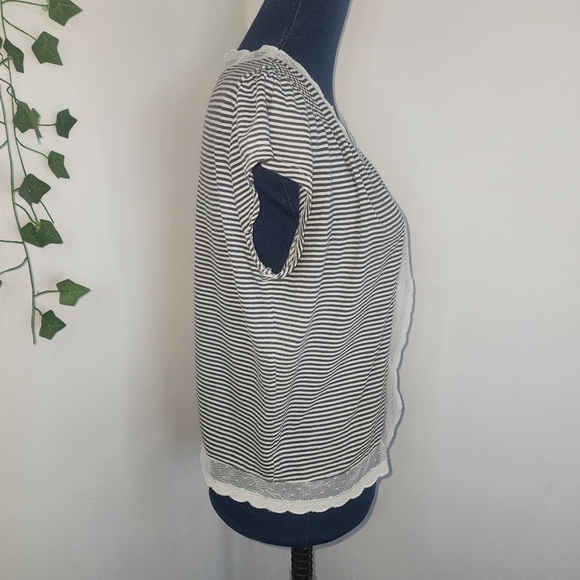 GAP Short Sleeve Knit Striped Cardigan - Picture 8 of 9